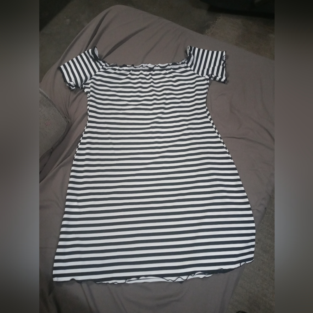 Shein Curve/Black & White Striped Dress/Size 2XLg